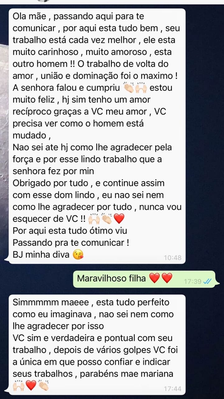 Mãe Mariana - Traga Seu Amor de Volta - Trabalhos espirituais online - Amarrações - Prosperidade, Amor, Família - Consulta Online - Tarot - www.maemaria.com.br - Galeria de imagens